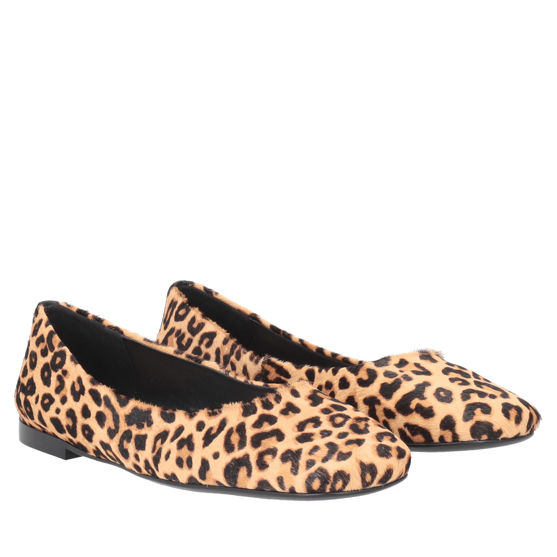 Ballerina Chantilly in pelle animalier colore stampa leopardo