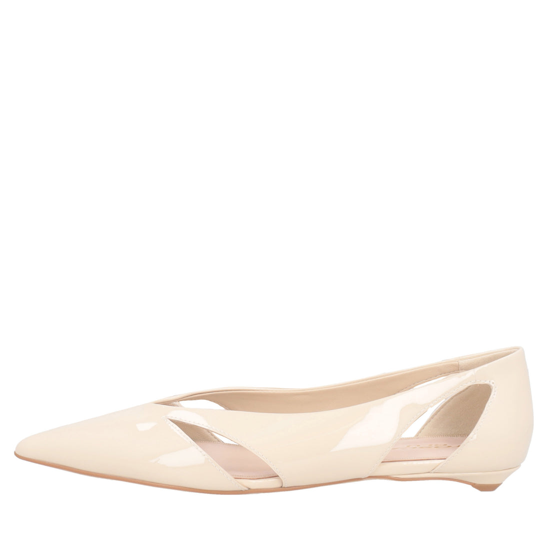Charlotte ballerina in beige patent leather