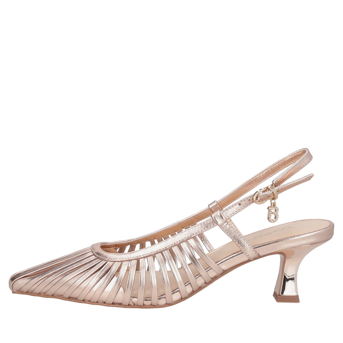 Slingback Doha in vernice colore oro rosa