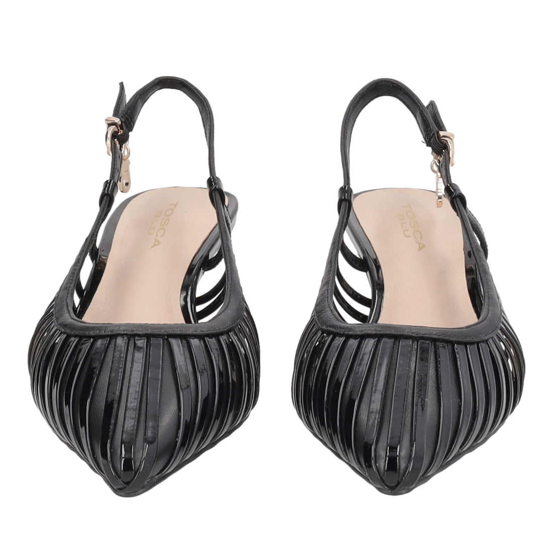 Doha Slingback in black patent leather