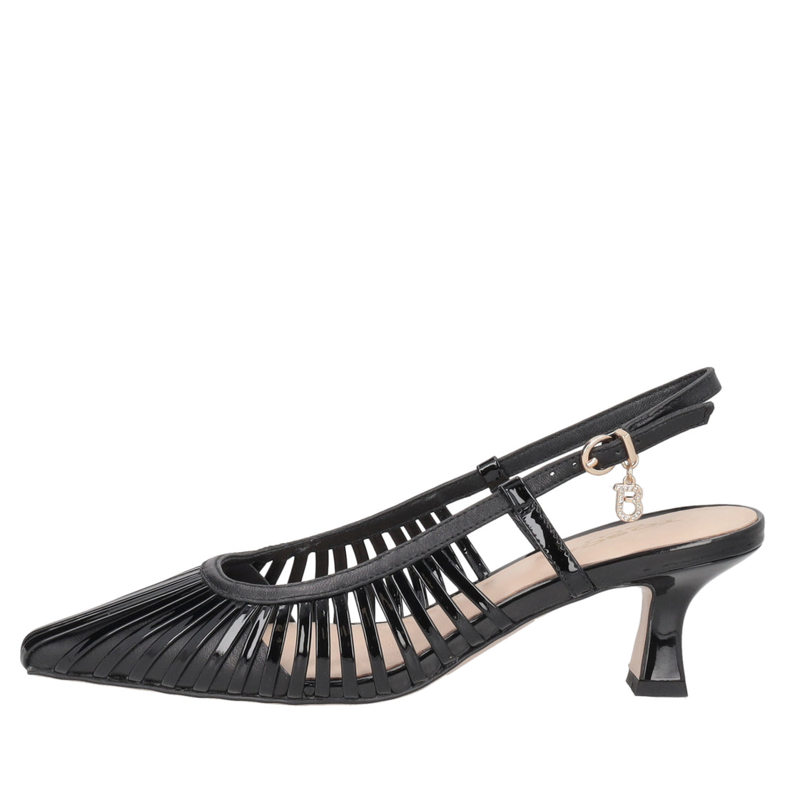 Doha Slingback in black patent leather