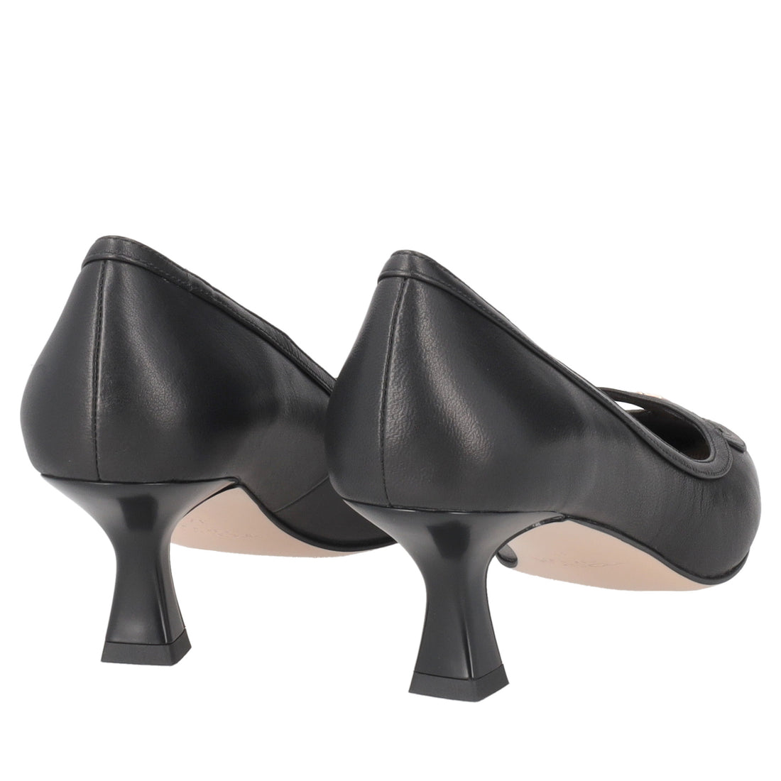 Doha leather pumps with black logo