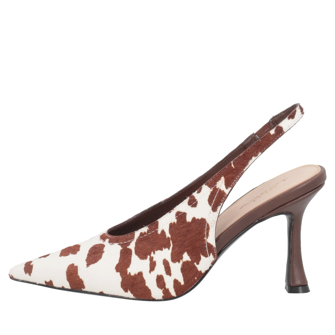 Dubai slingback in speckled animal print leather