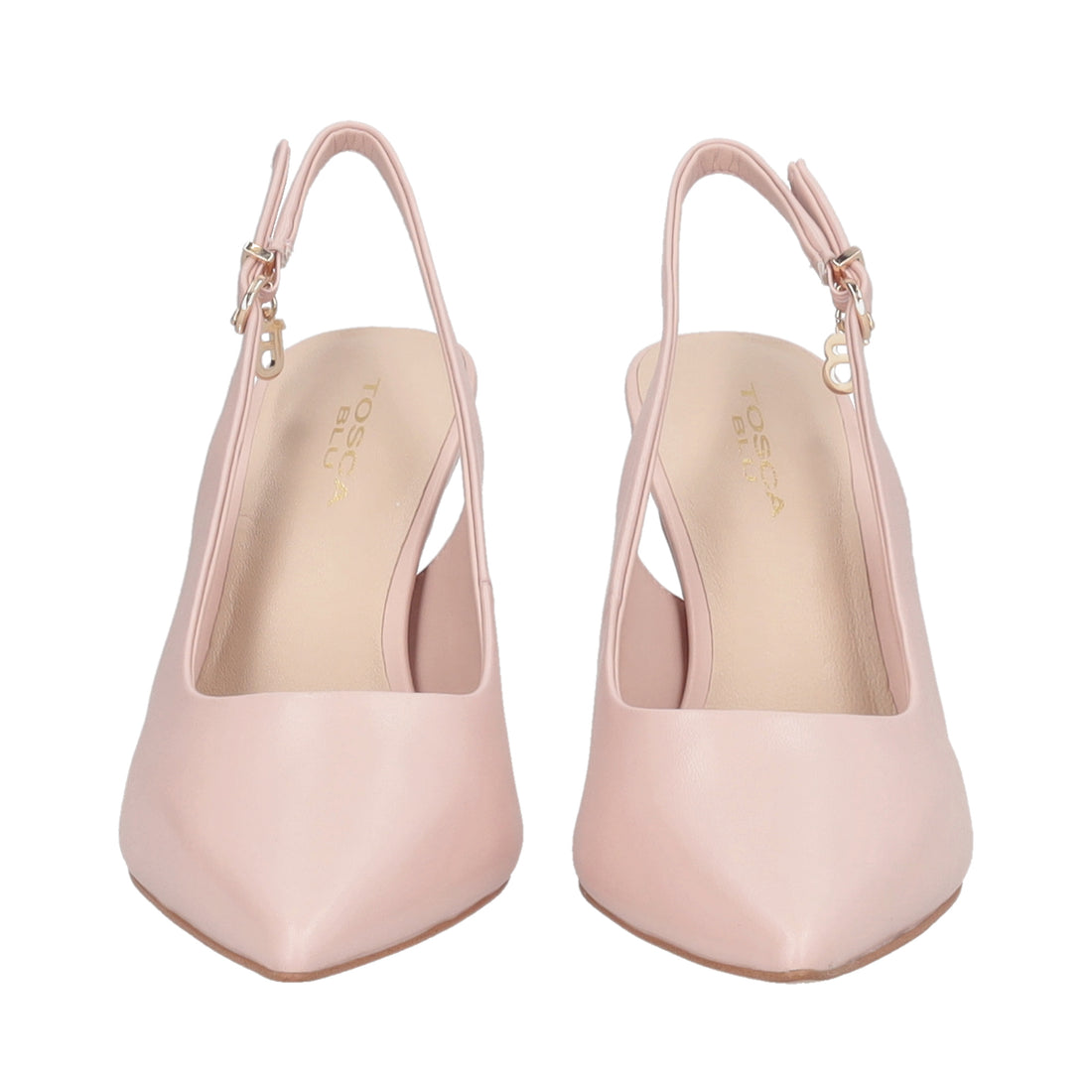 Dubai slingback in powder pink leather