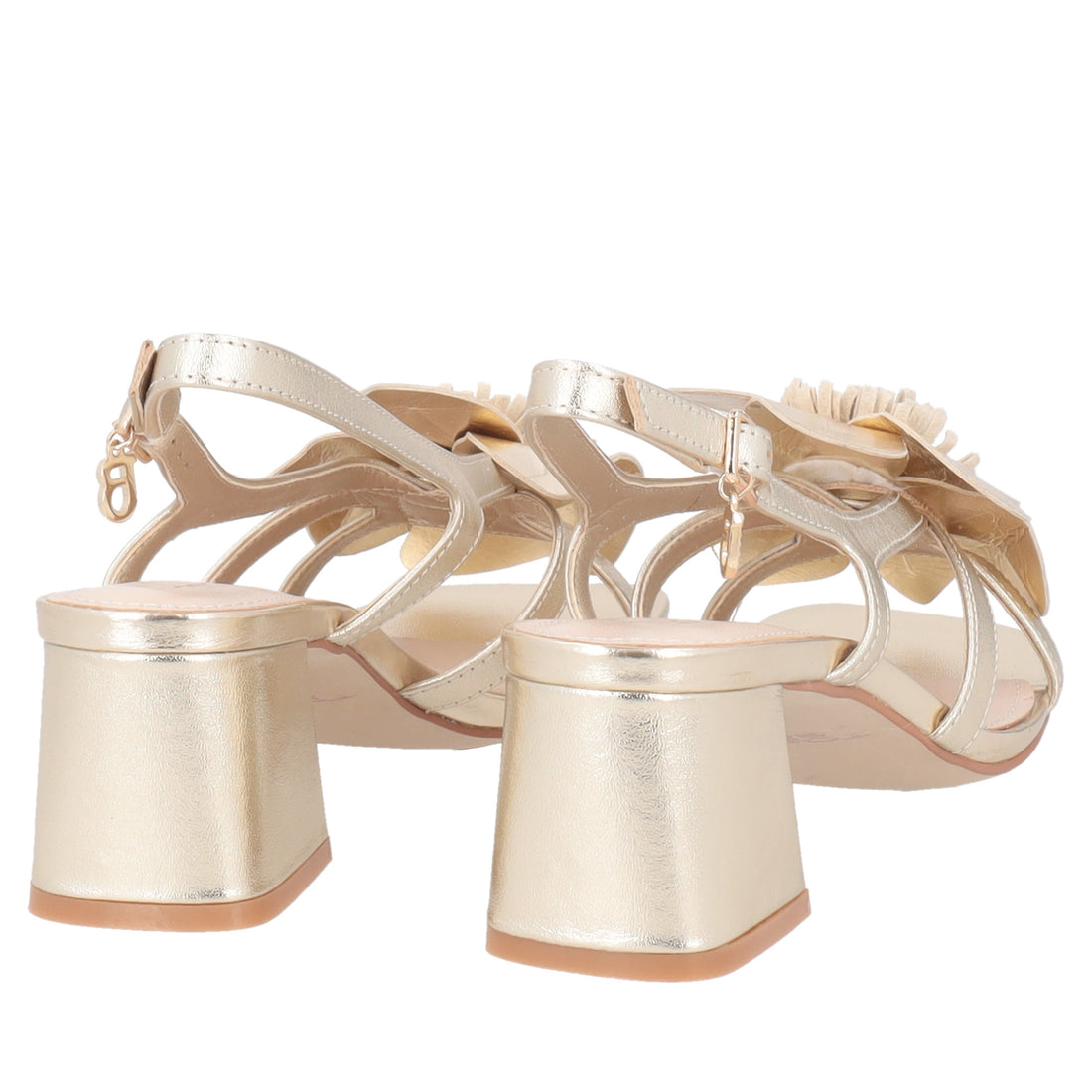 Malindi leather ceremonial sandal with gold flower