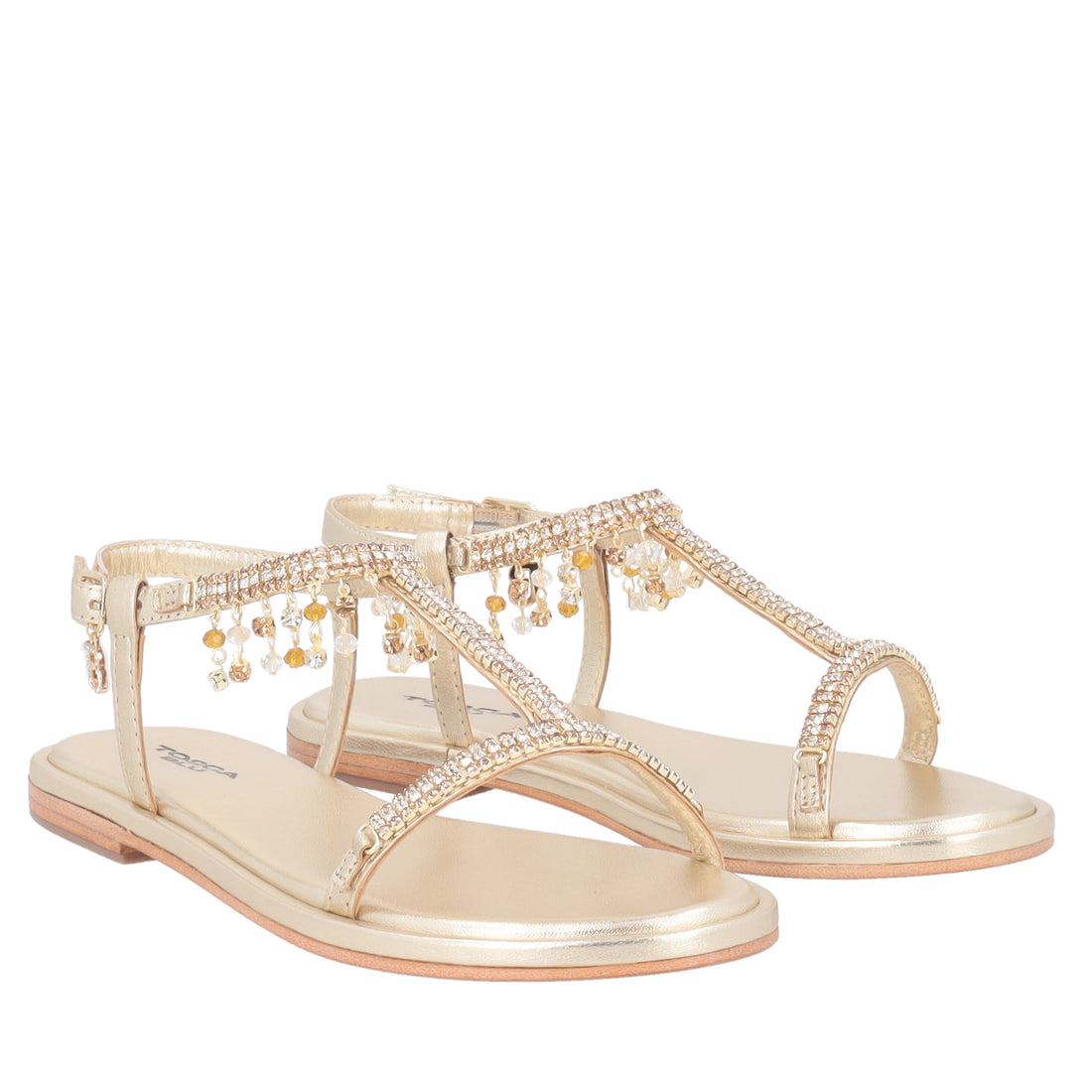 Marrakech sandal with gold charms