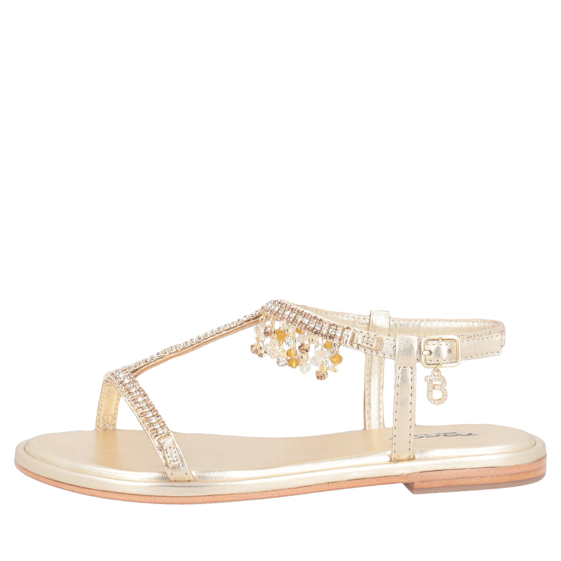 Marrakech sandal with gold charms