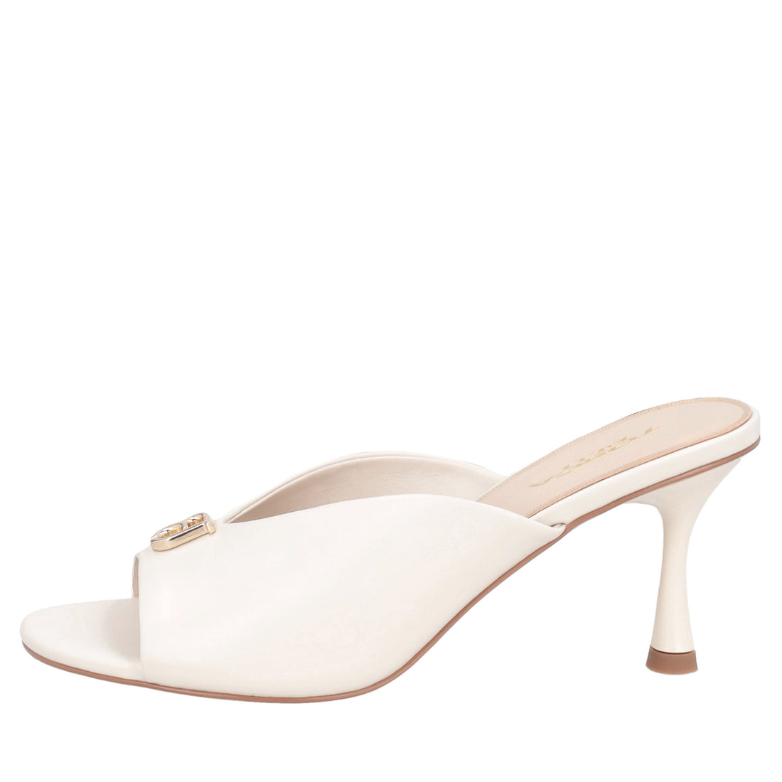 Sabot elegante Phuket con logo colore avorio