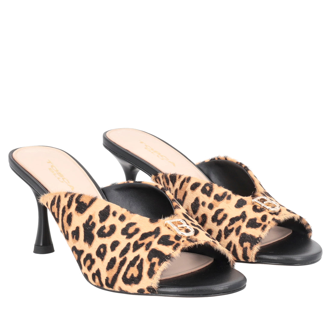 Sabot Phuket in pelle animalier colore stampa leopardo