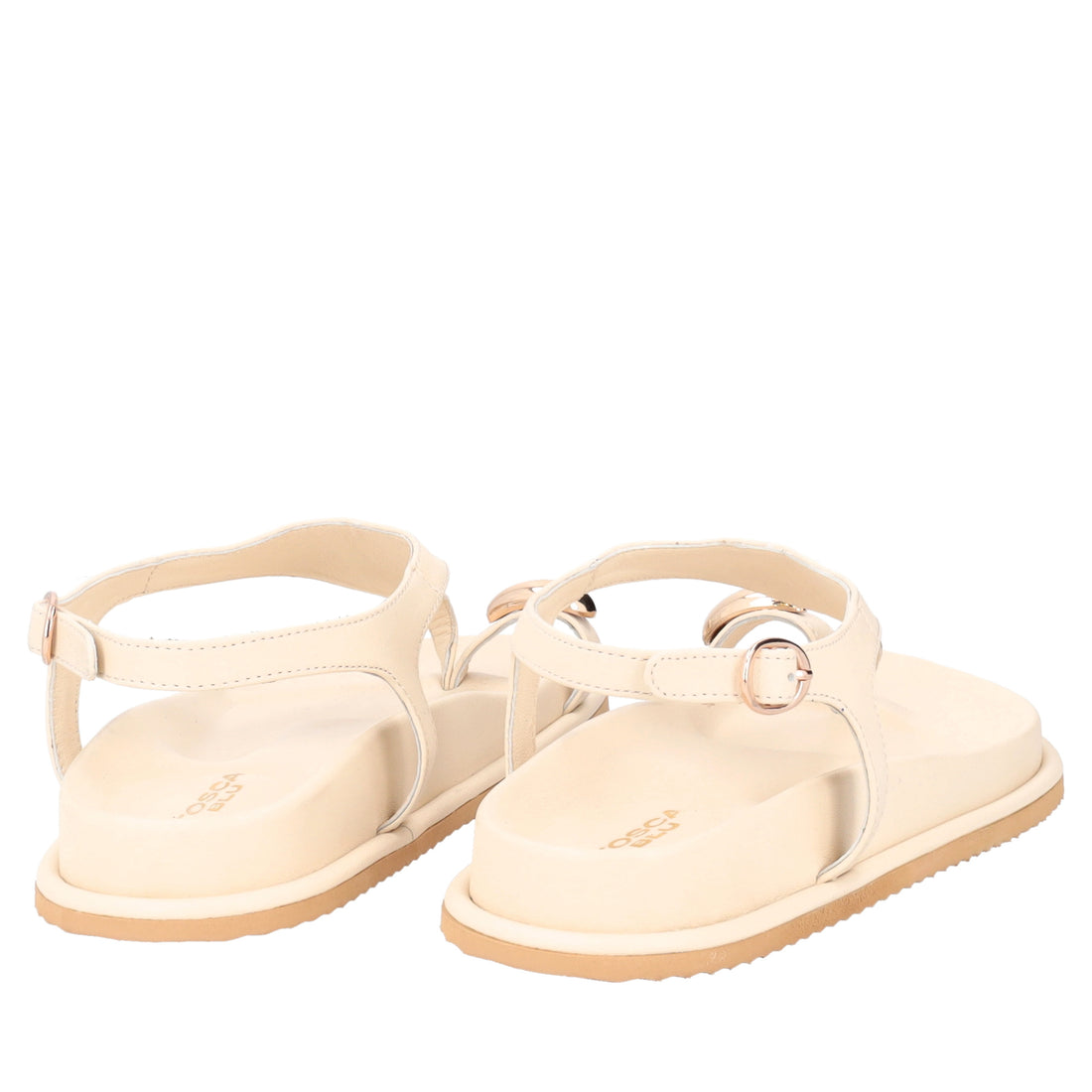 Sandalo in pelle infradito Tenerife colore beige