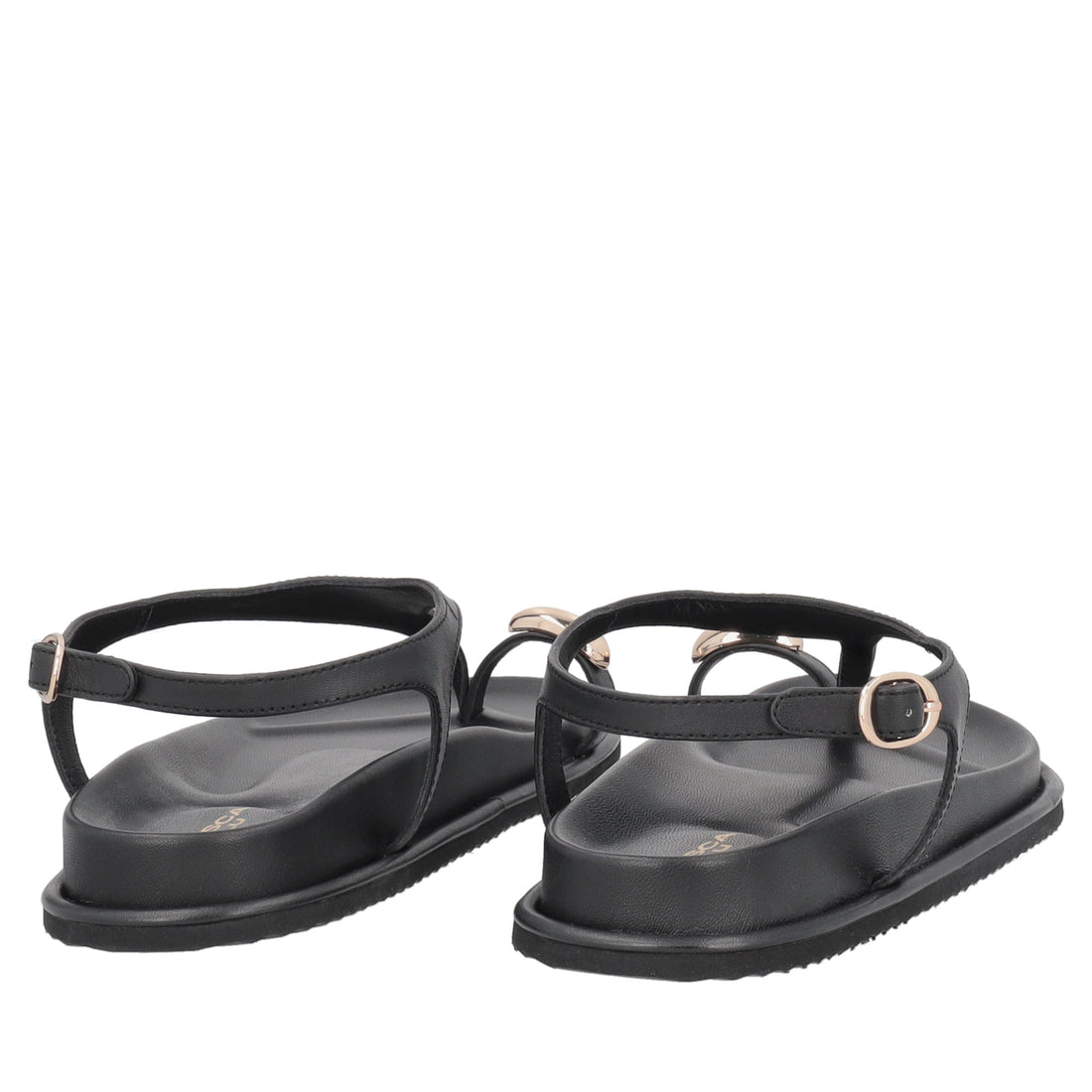 Tenerife black leather thong sandal