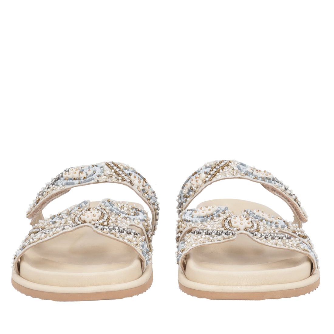 Tenerife sandal with beige beads
