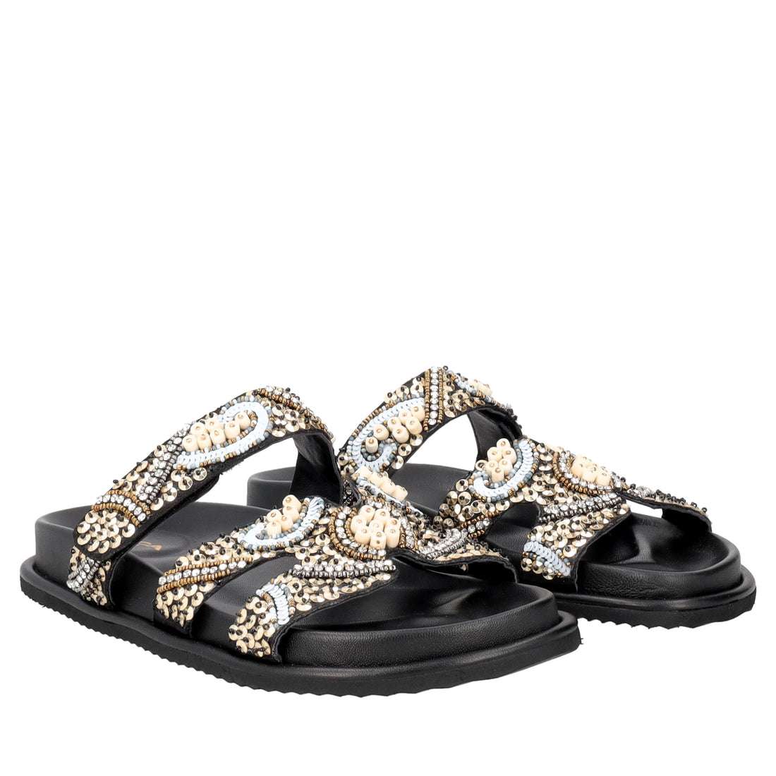 Tenerife sandal with black beads