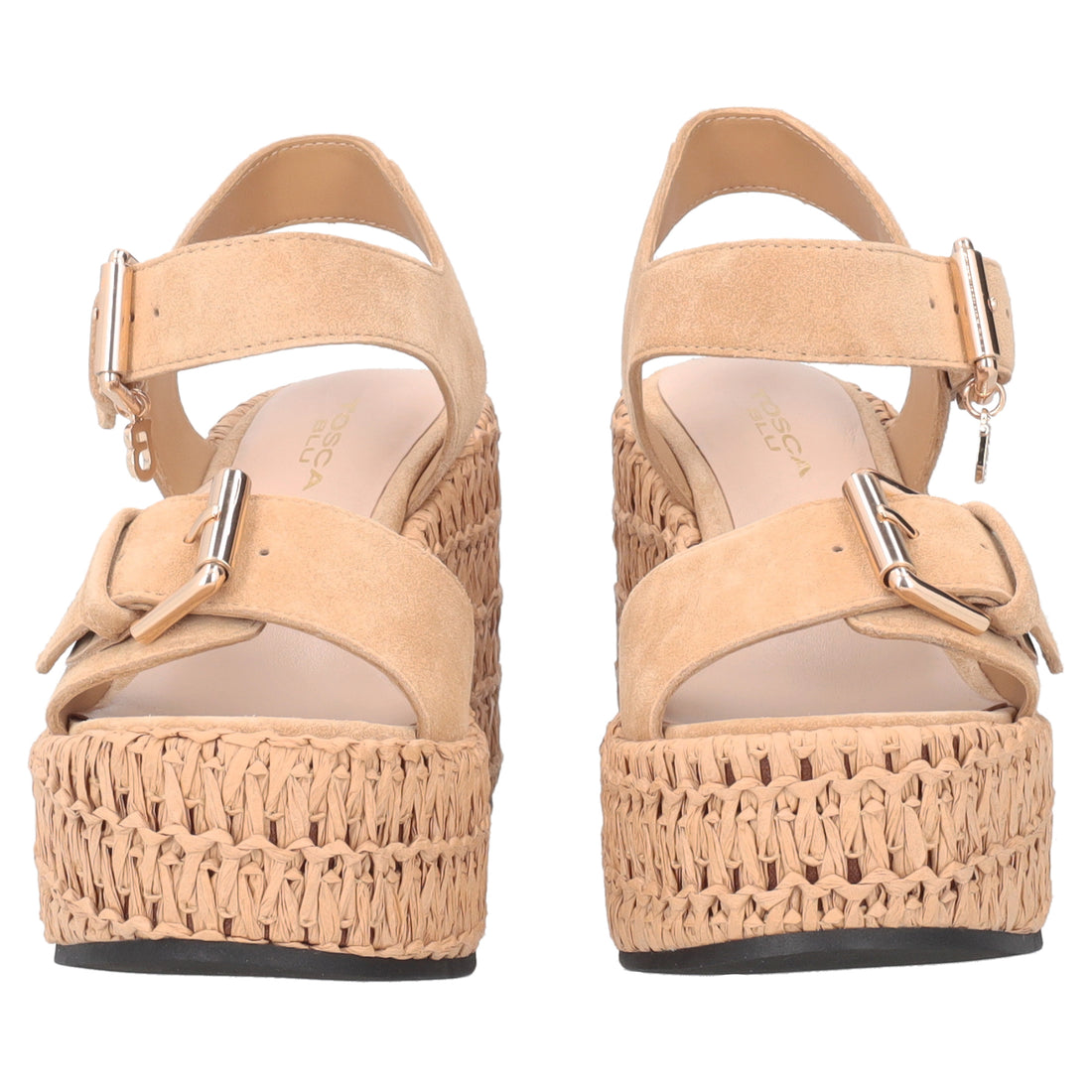 Tulum wedge in beige suede