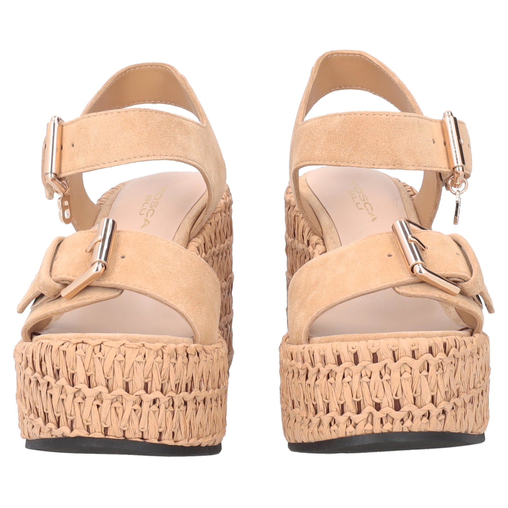 Zeppa Tulum in suede colore beige