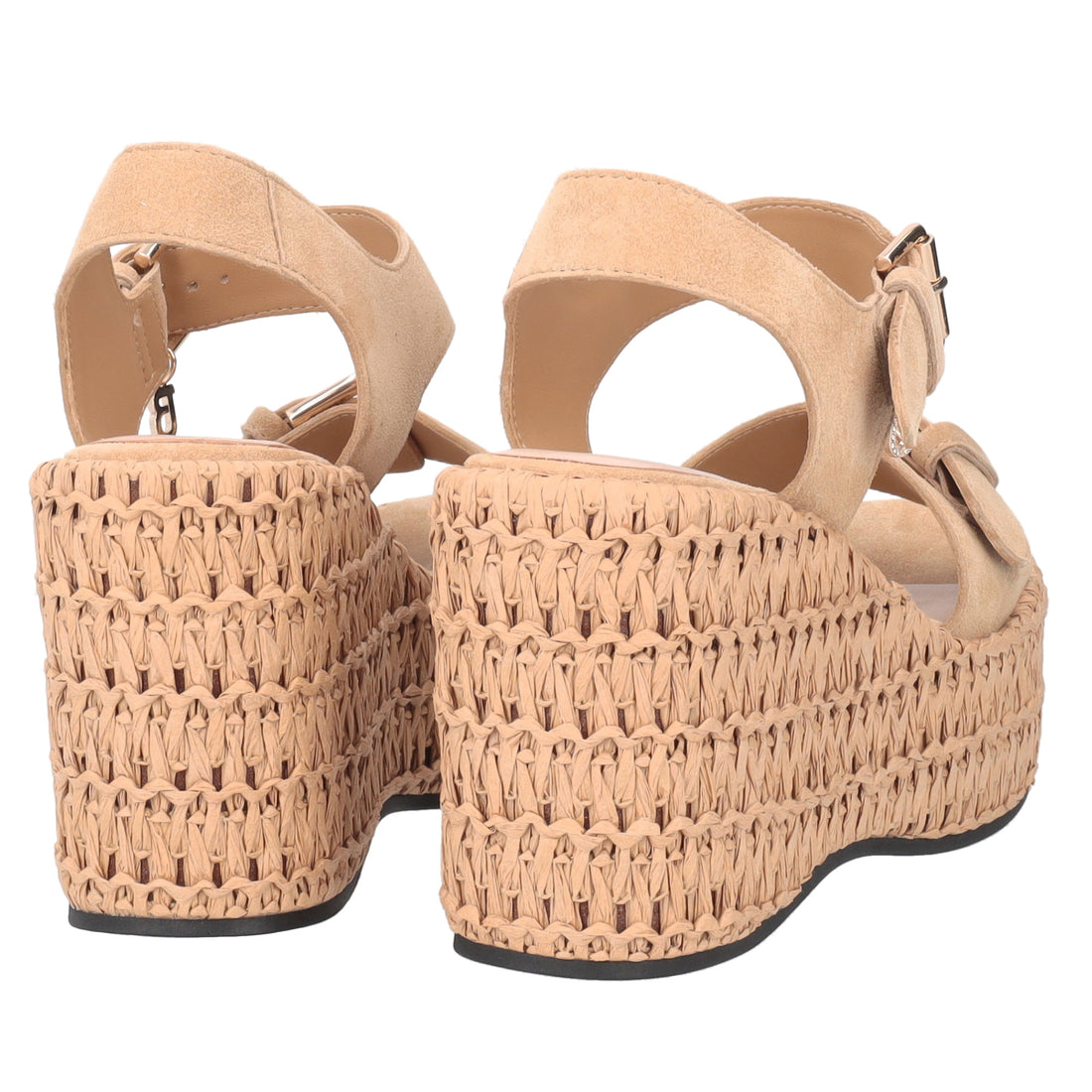 Tulum wedge in beige suede