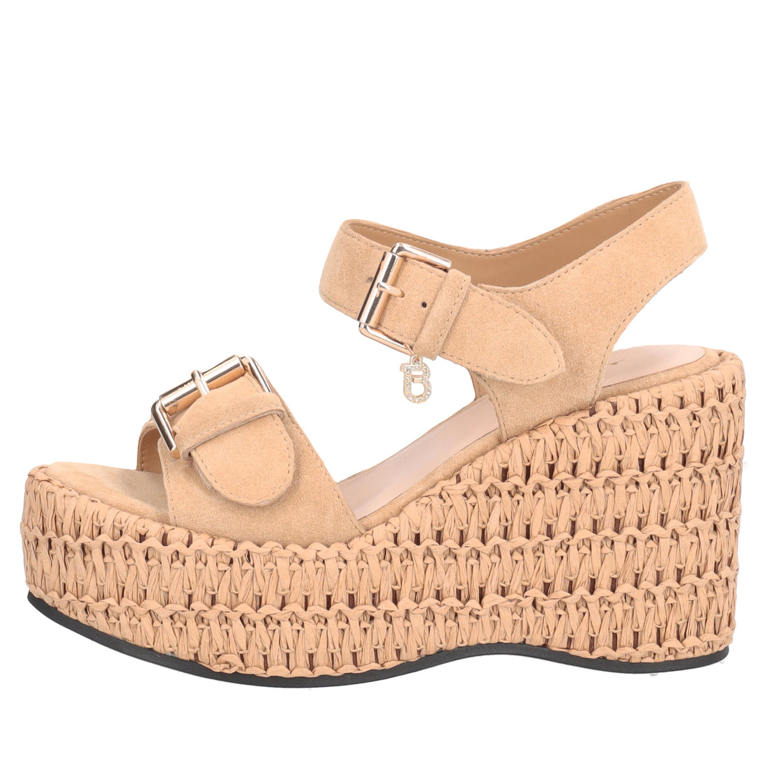 Tulum wedge in beige suede