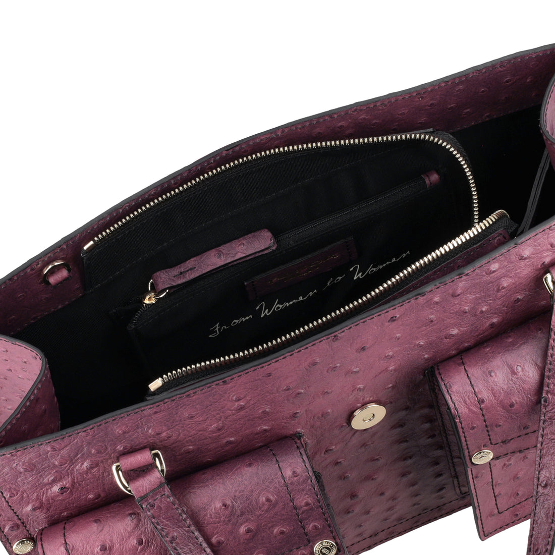 Elodie Bag From Women to Women Special Edition in pelle stampa struzzo