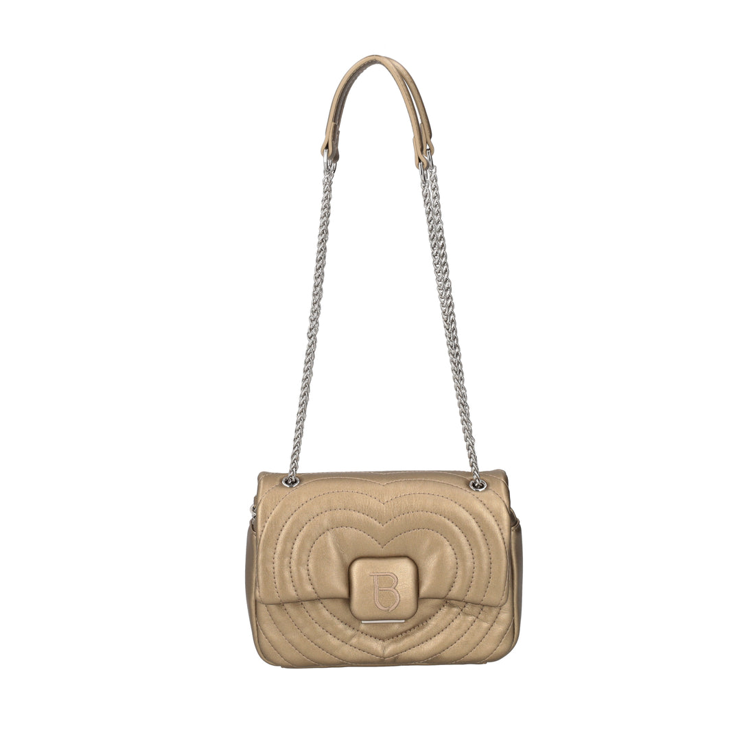 “SACHER” BAG IN BRONZE WITH FLAP CLOSURE