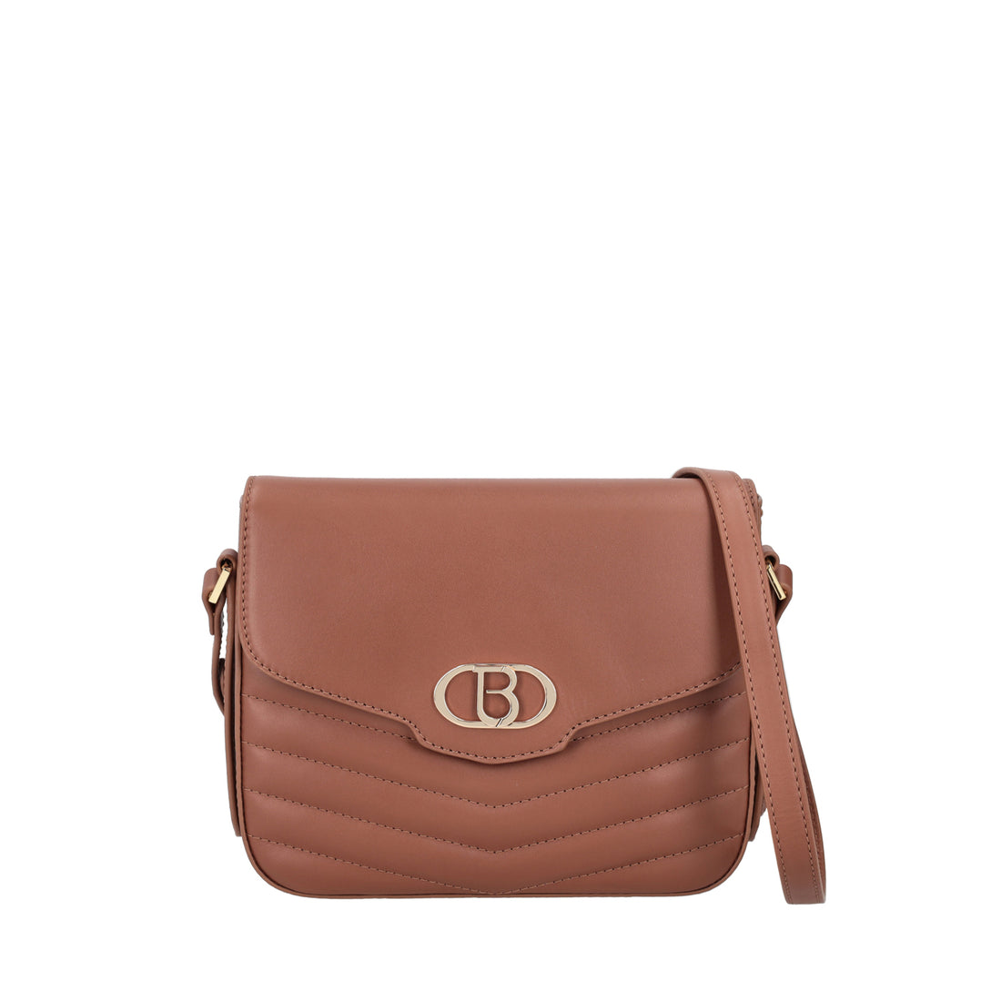 BROWN ASPEN QUILTED SHOULDER BAG