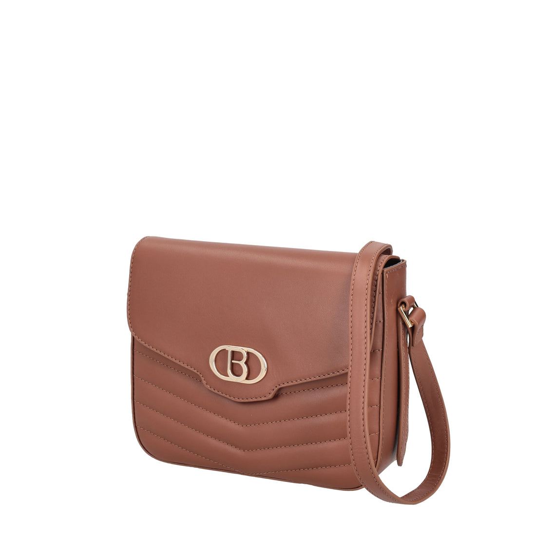BROWN ASPEN QUILTED SHOULDER BAG