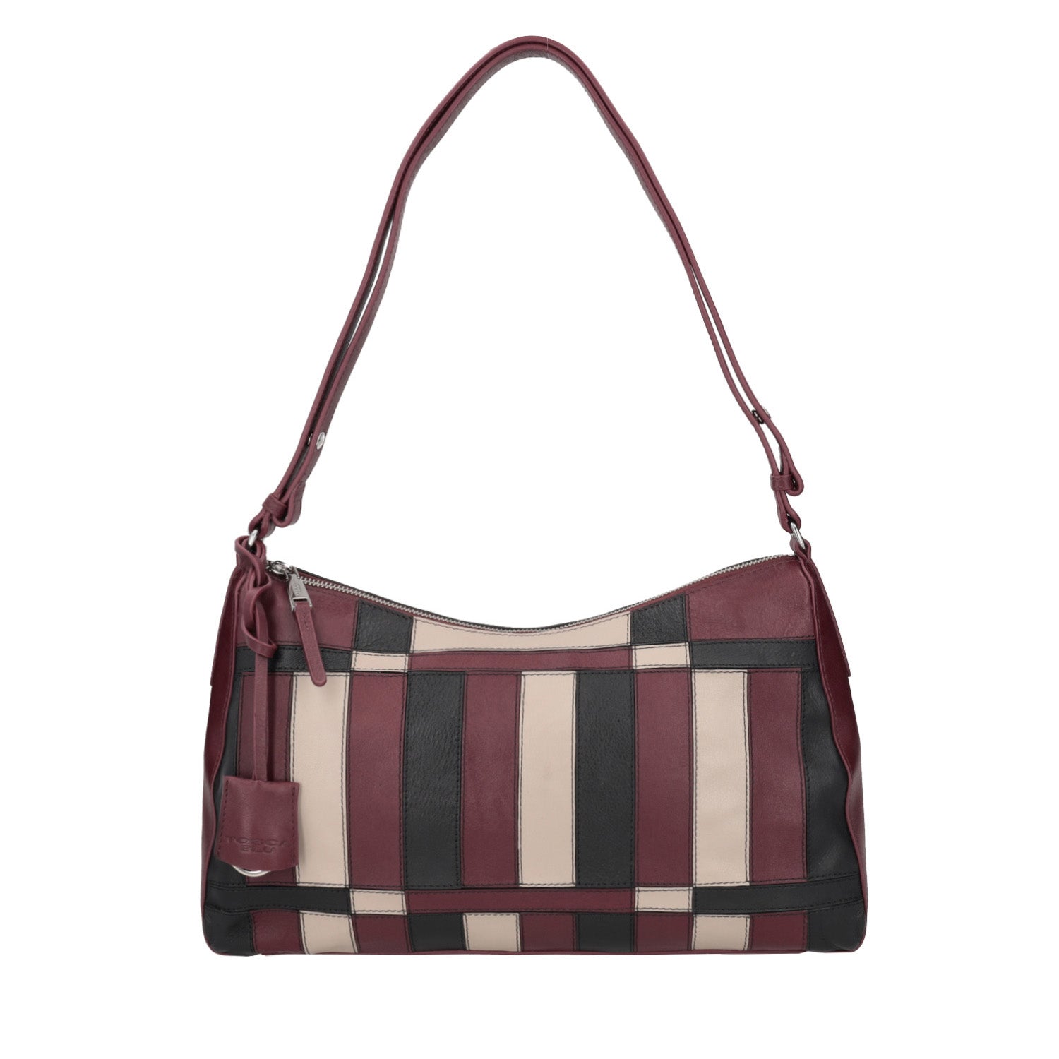 bordeaux taylor shoulder bag with patchwork
