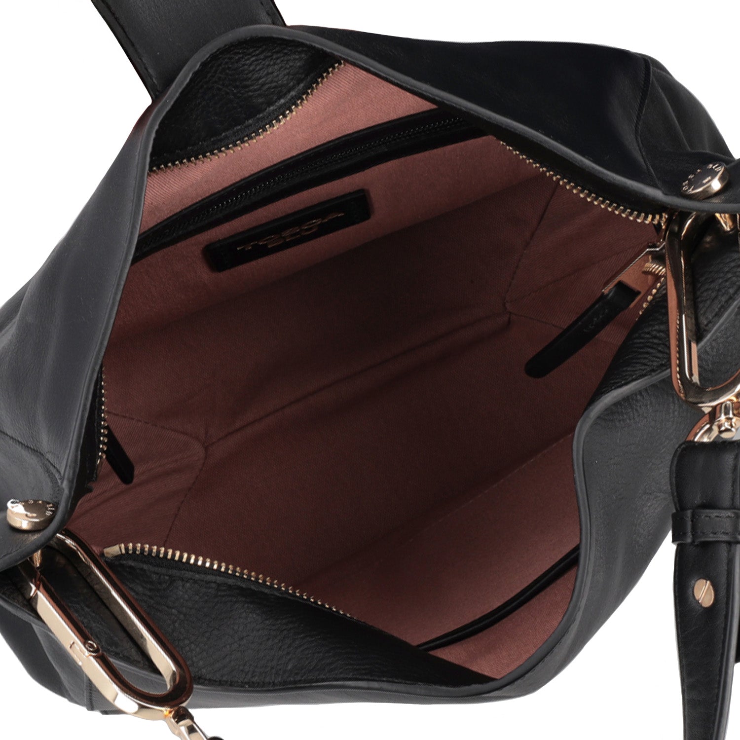 black morgana shoulder bag in leather