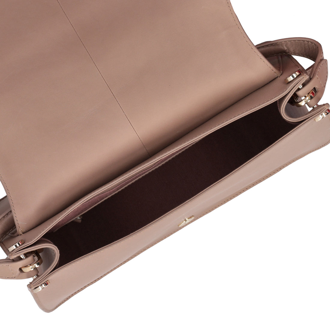 Margaret clutch bag in mud colour