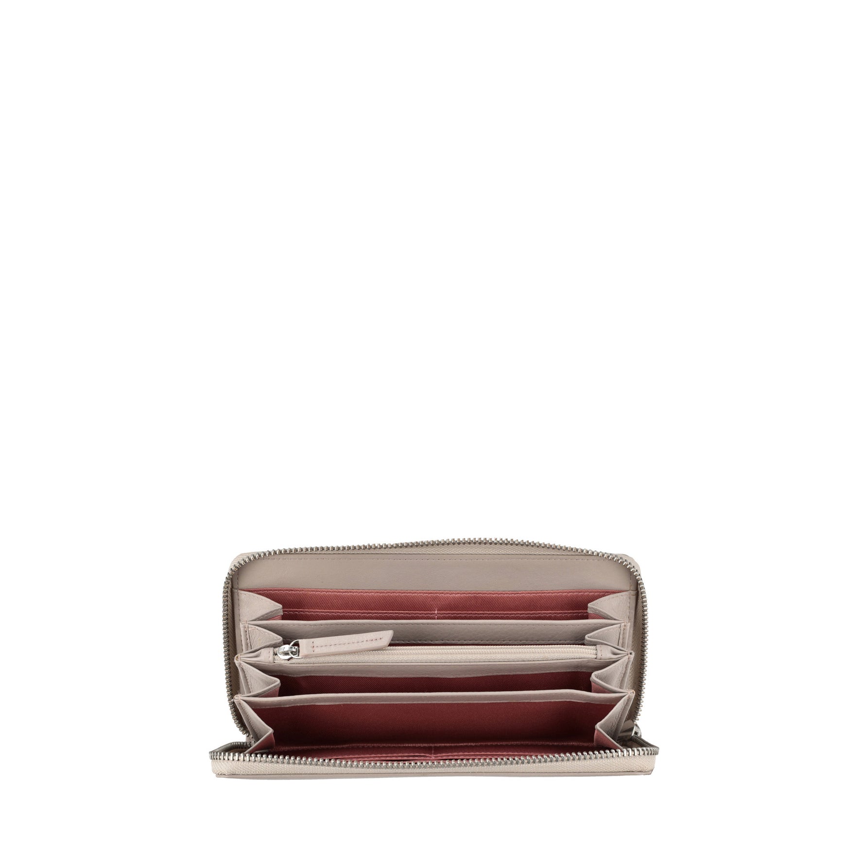 dove-grey zip around large wallet