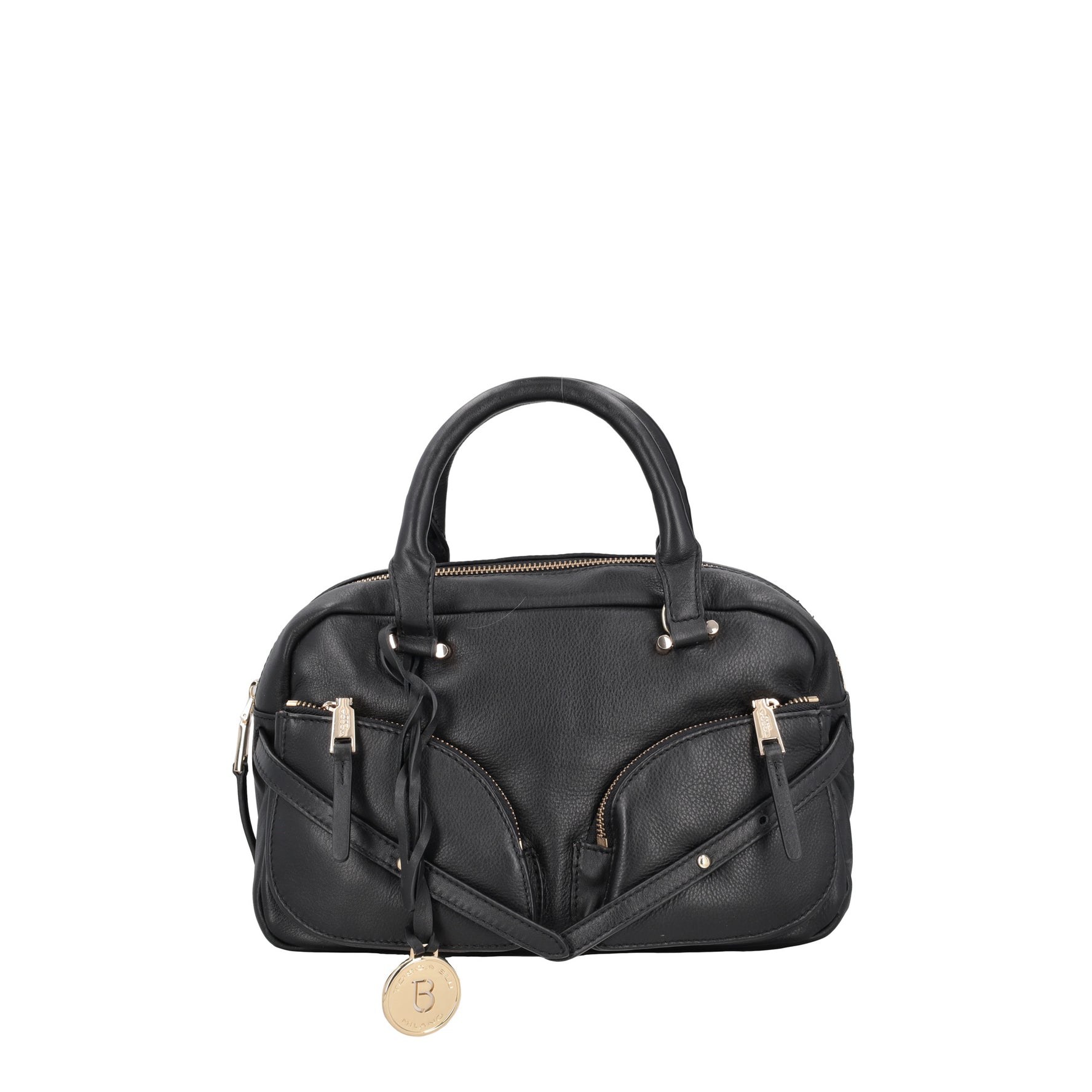 black alyson handbag with pockets