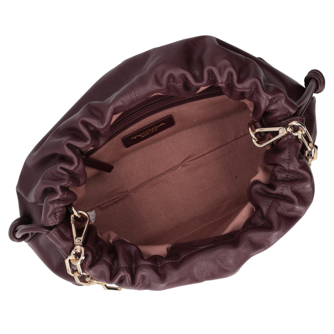 bordeaux harper pochette with chain