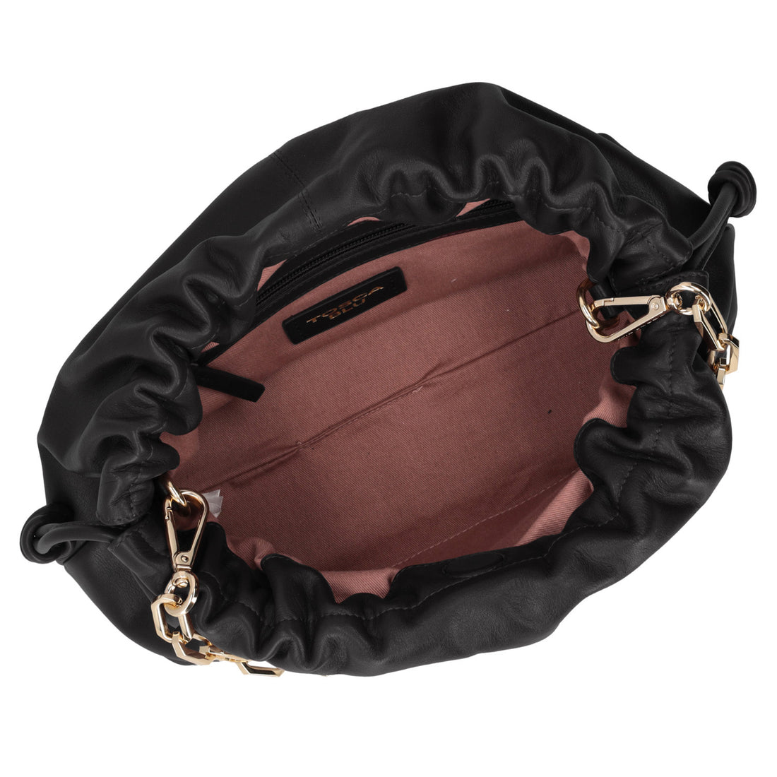 black harper pochette with chain