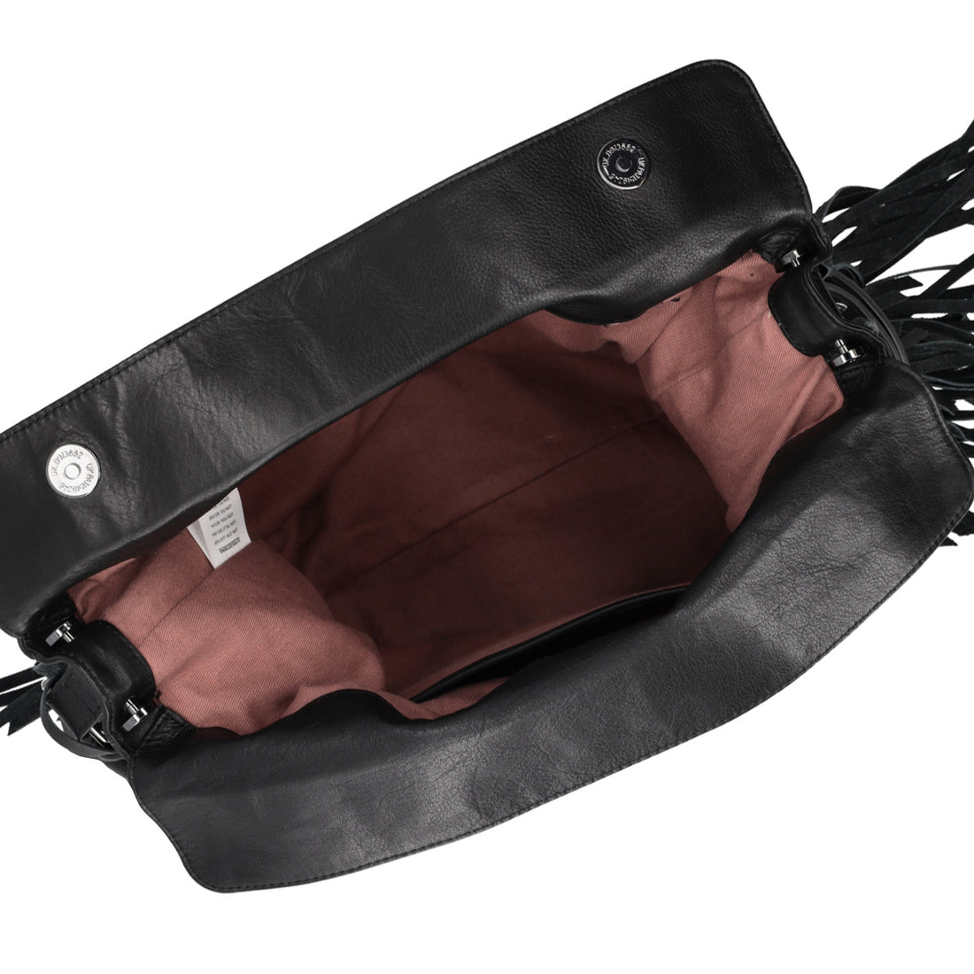 black janet large shoulder bag with fringes