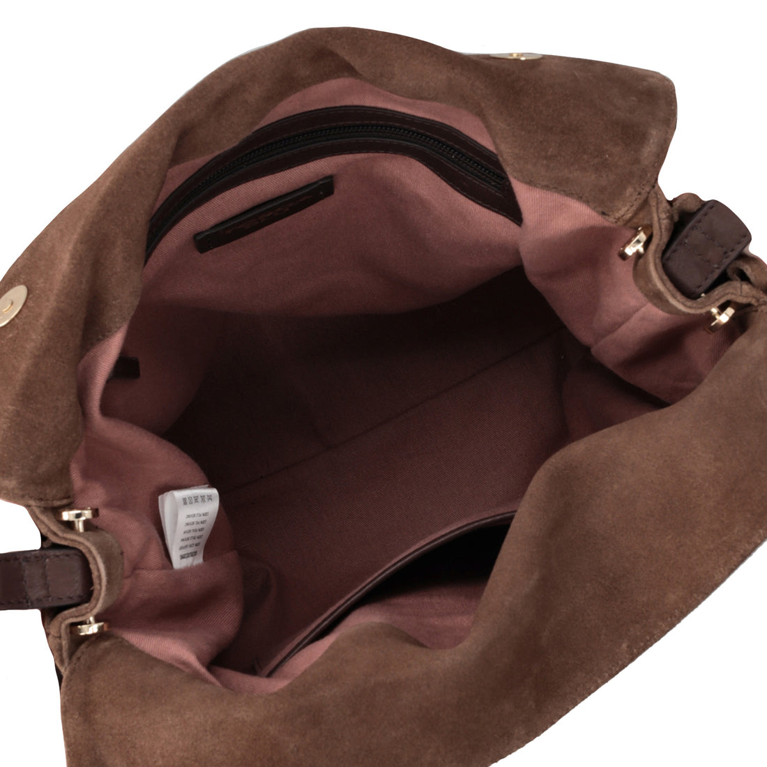 dark brown janet shoulder bag in suede