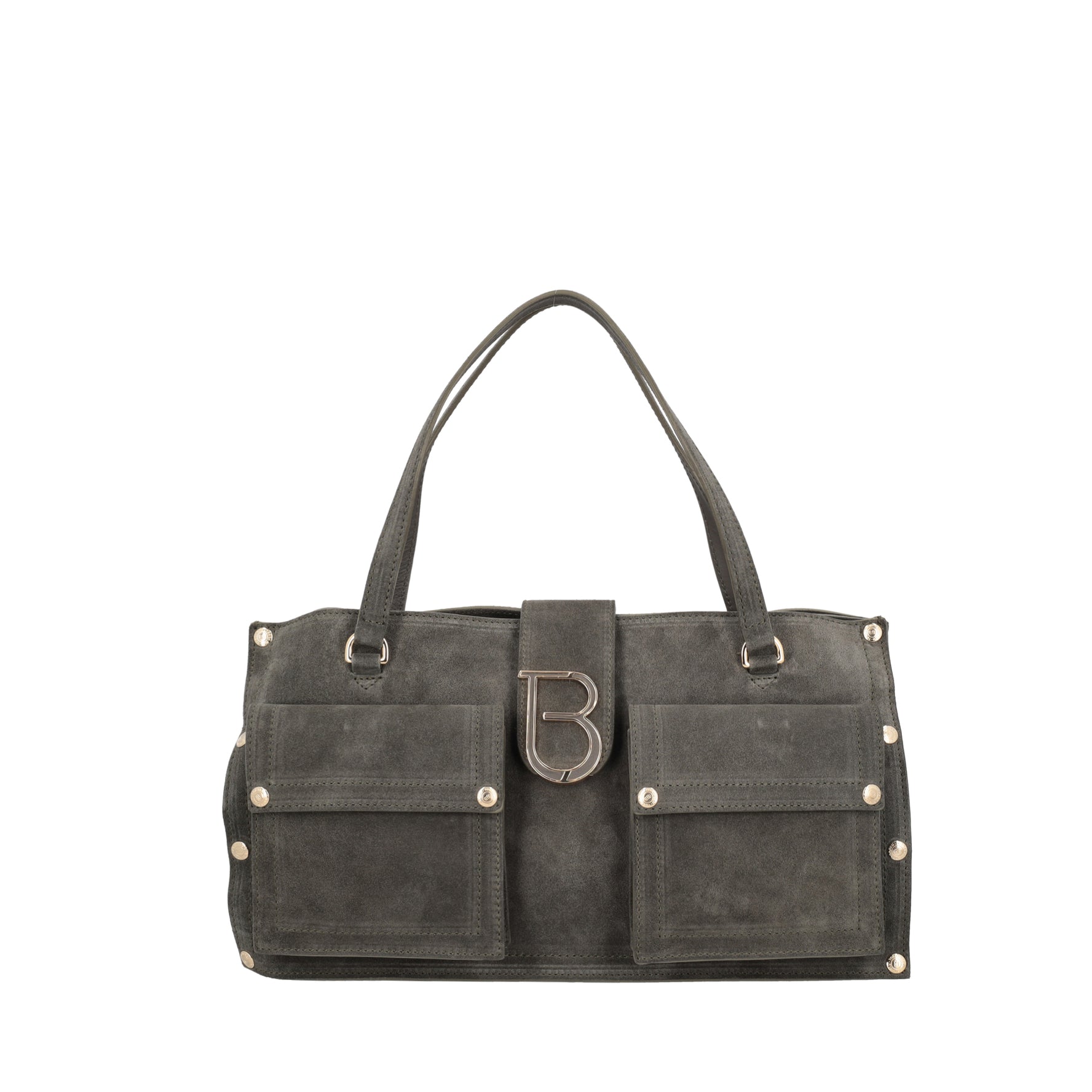 green elodie large handbag in suede