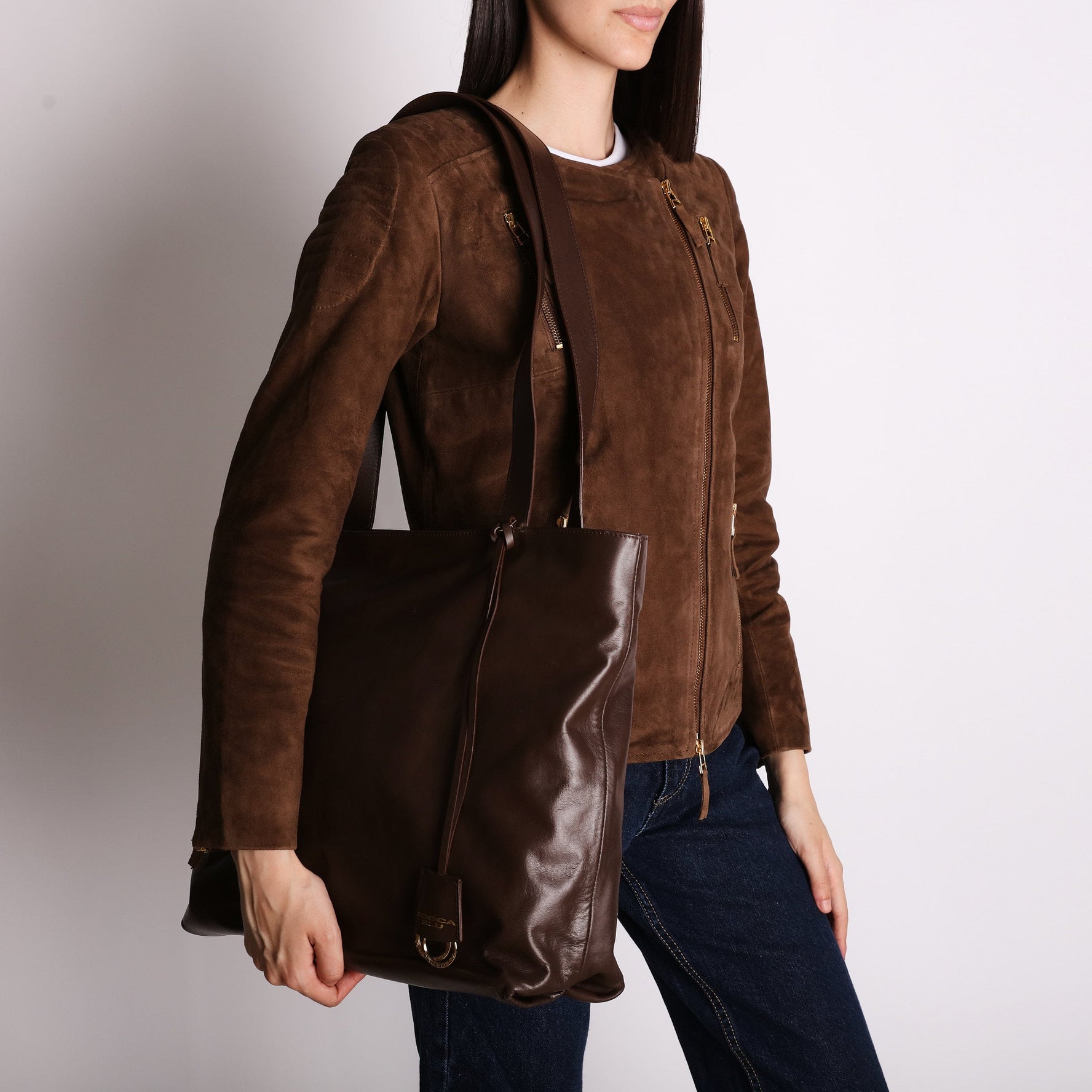 Shopping bag Brenda colore marrone
