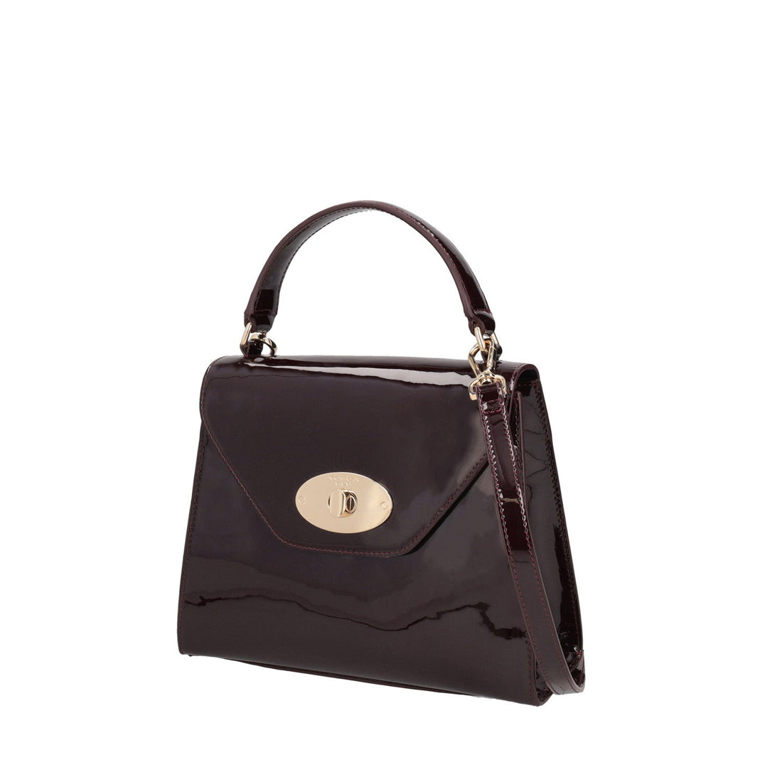 Borsa a mano Patricia in pelle colore bordeaux