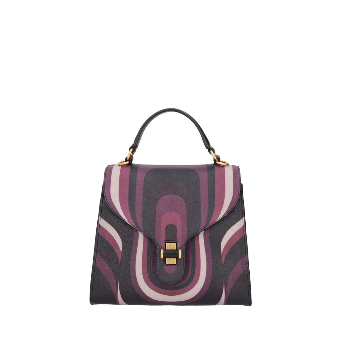 Borsa a mano media Grace con stampa geometrica colore bordeaux