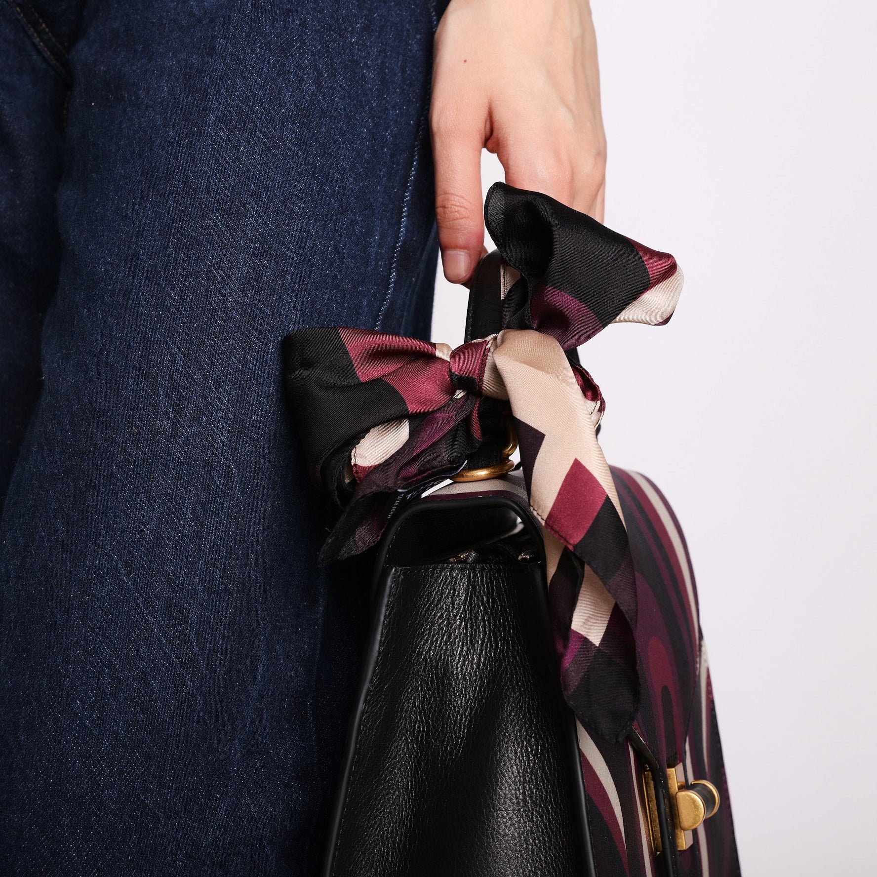 Foulard Grace in seta colore bordeaux