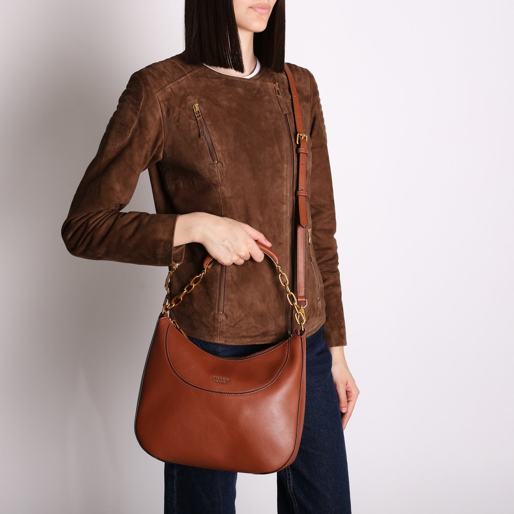 Borsa a spalla Madison colore cognac