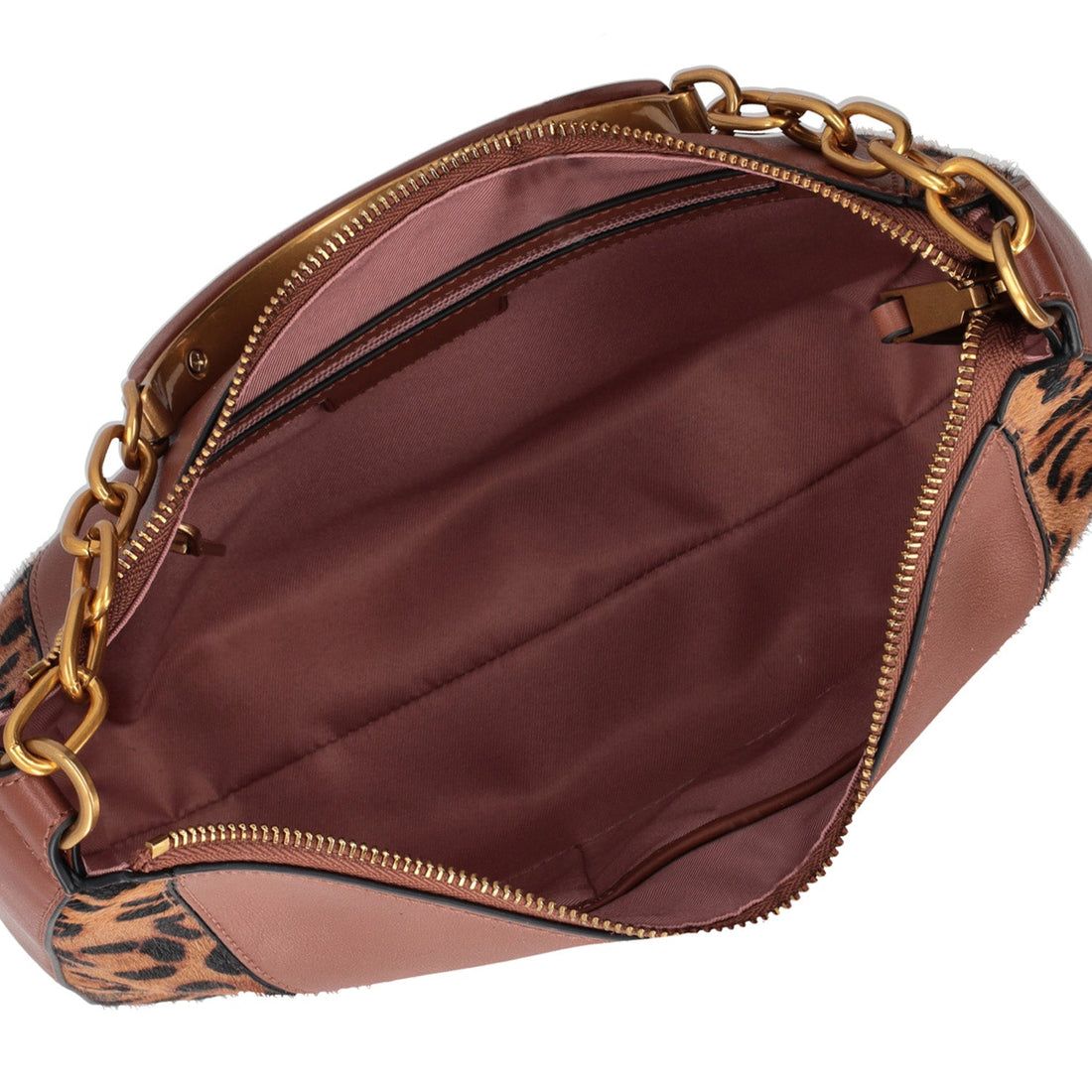 Borsa a spalla Madison animalier colore cognac