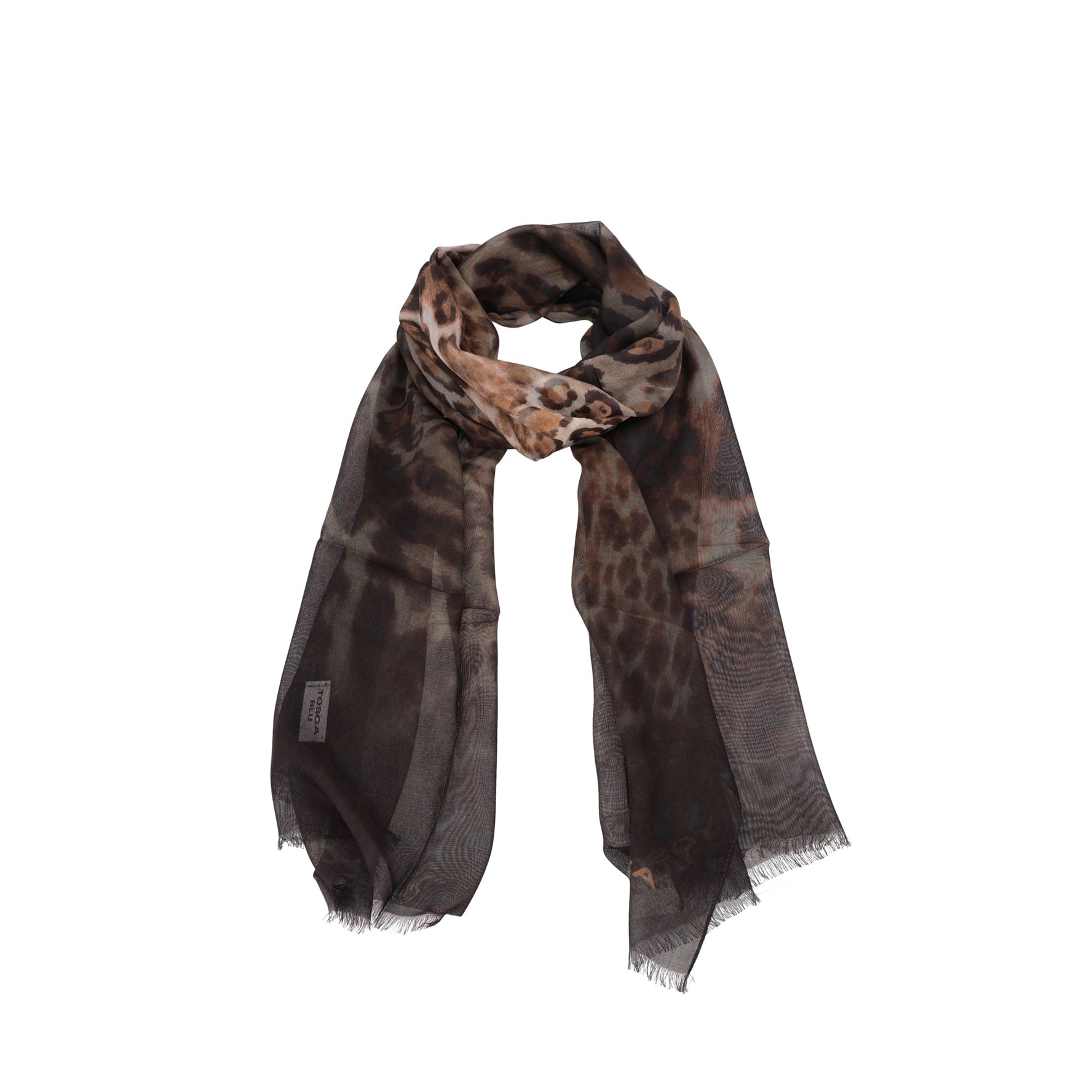 Foulard Madison con stampa animalier colore maculato