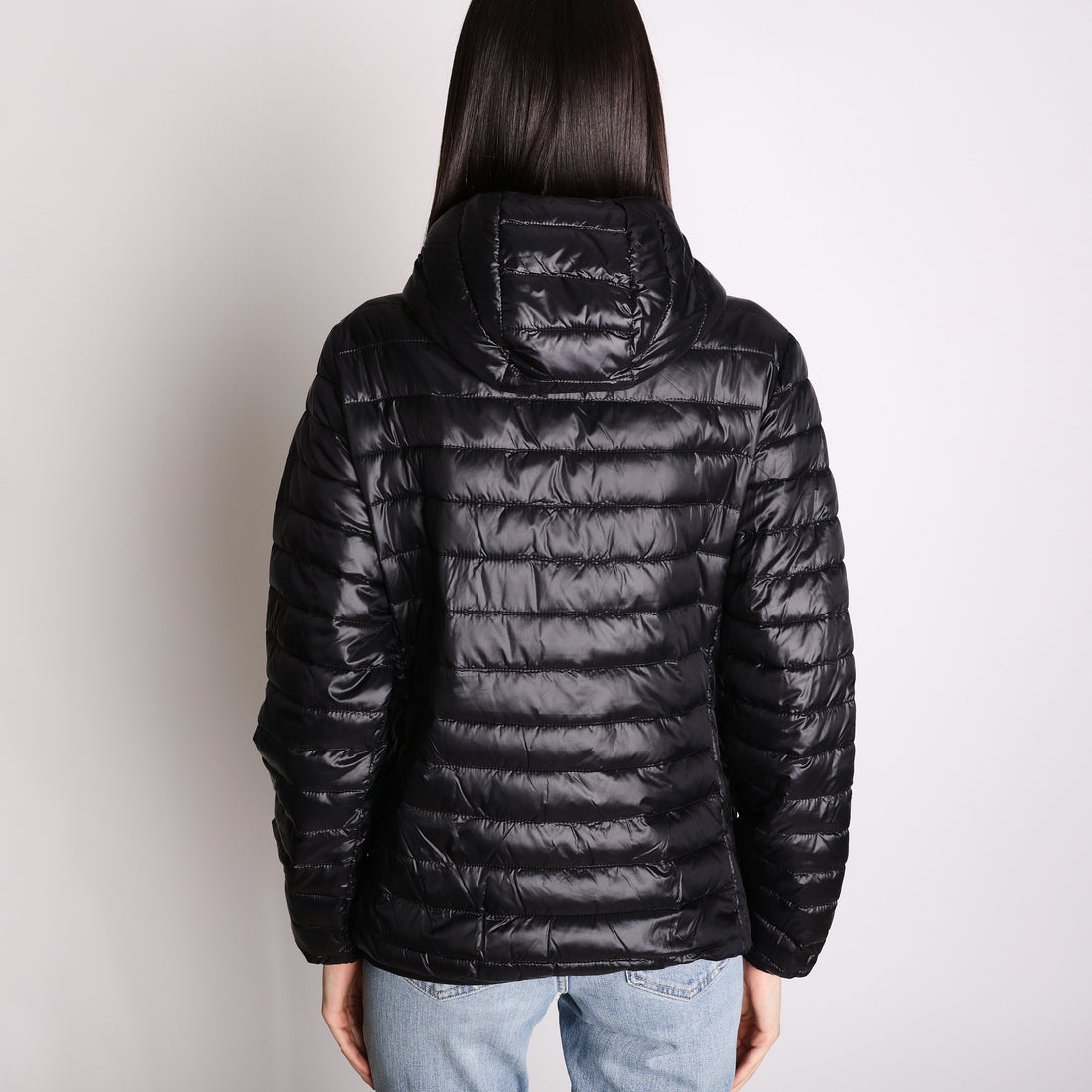 Black Lightweight overcoat with hood