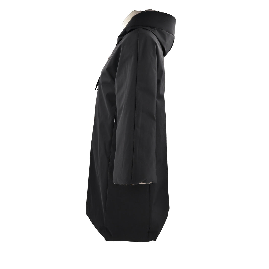 Champagne Double-faced outerwear with hood