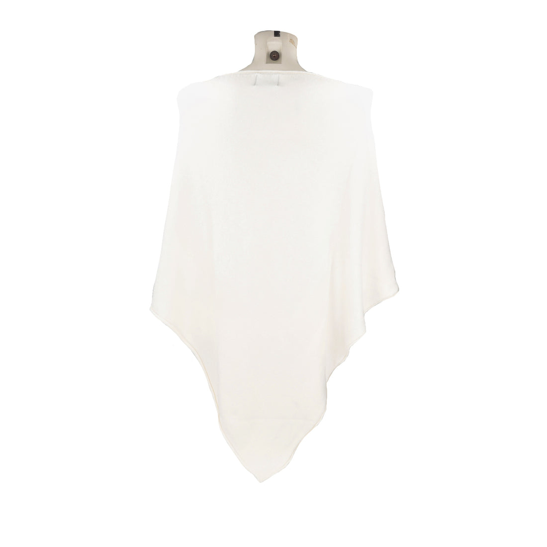 Poncho in maglia colore naturale