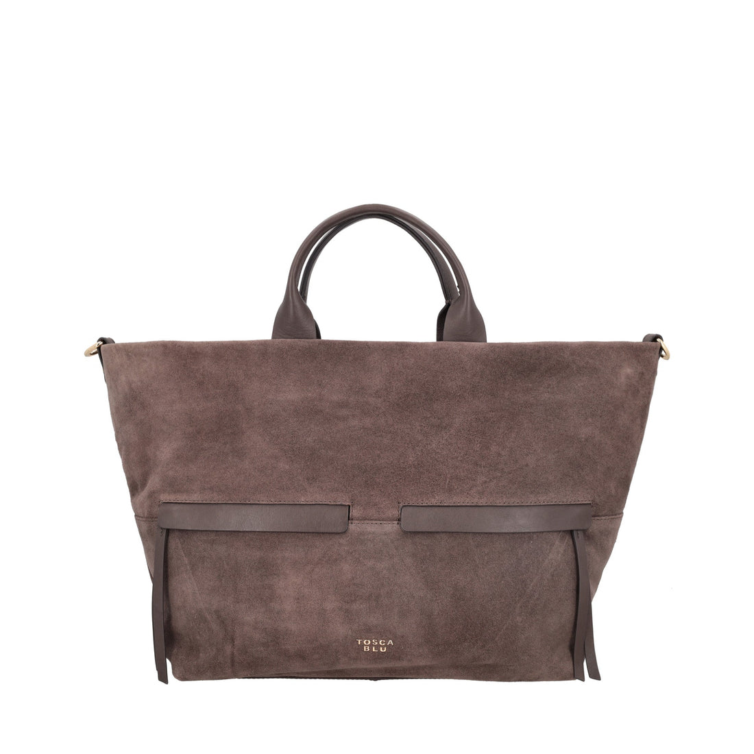 Shopping in pelle scamosciata Marlowe colore testa di moro