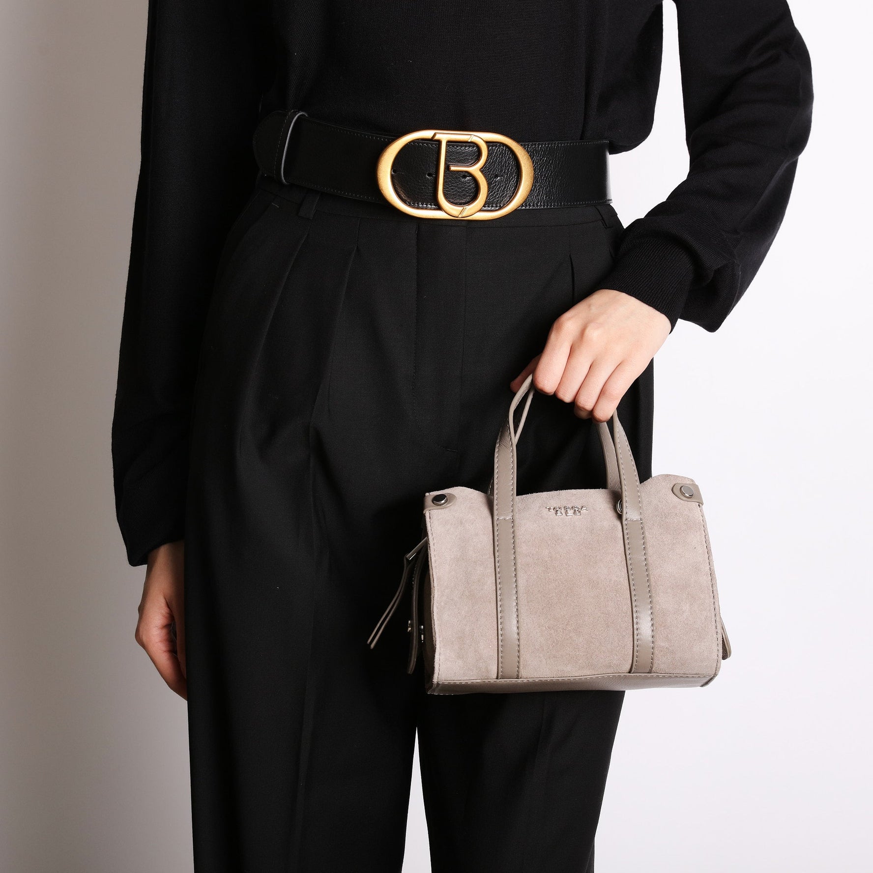Borsa a mano piccola Brooke colore fango