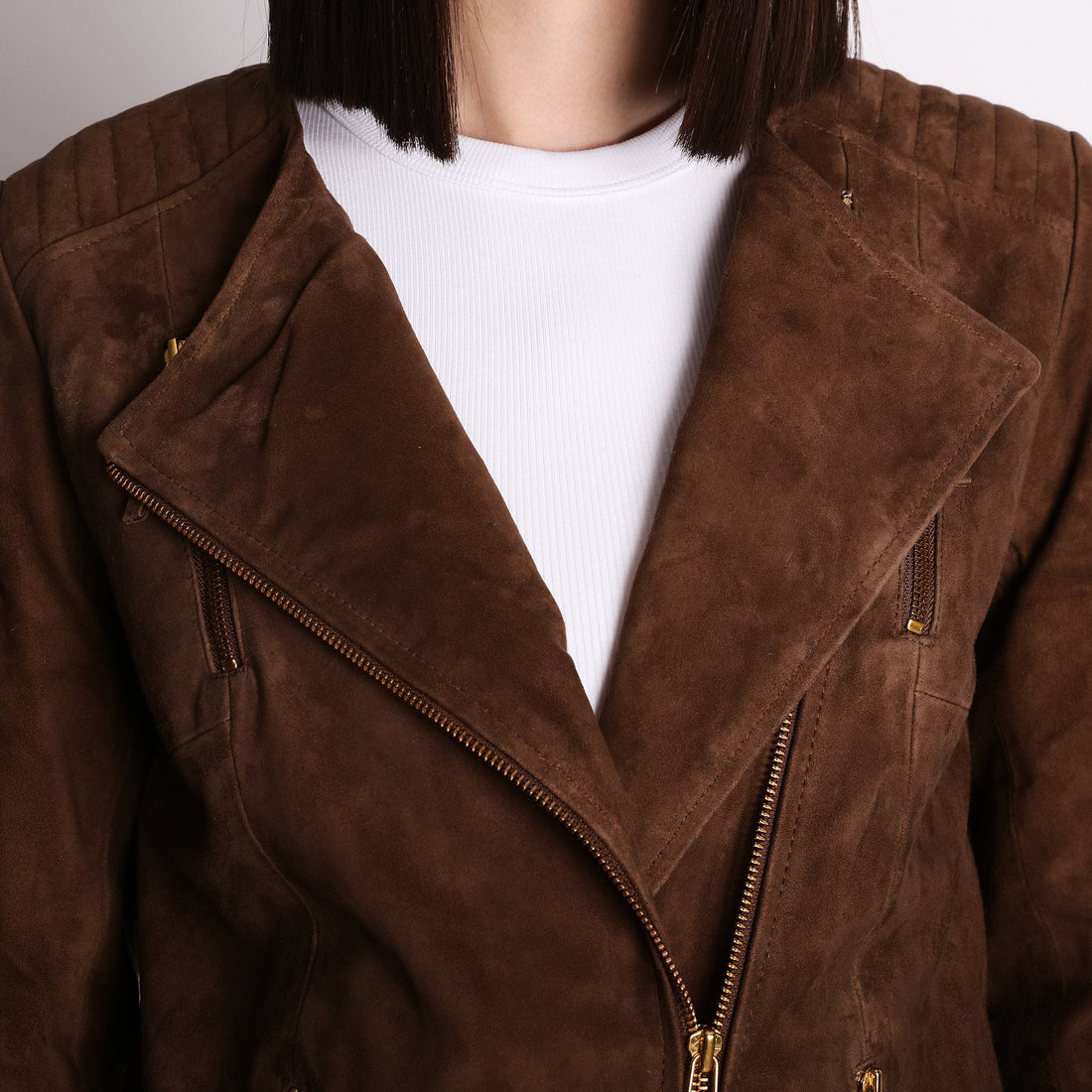 dark brown suede jacket