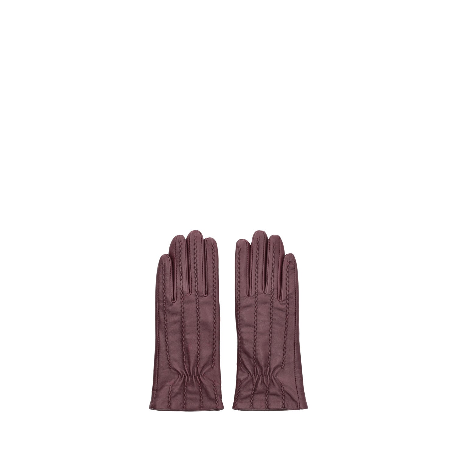bordeaux leather gloves