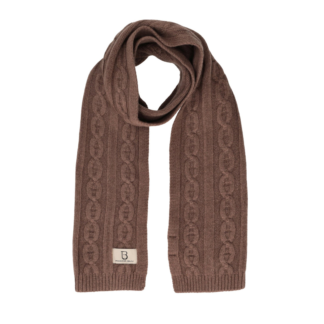 Sciarpa in lana colore marrone